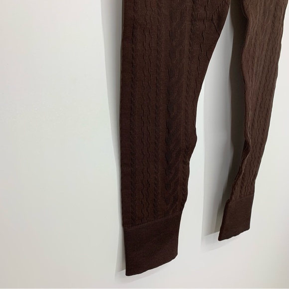 Joylab Solid Color Fudge Brown High Rise Textured Pattern Leggings New Nwt Sz S - Picture 3 of 15